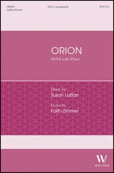 Orion SSAA choral sheet music cover